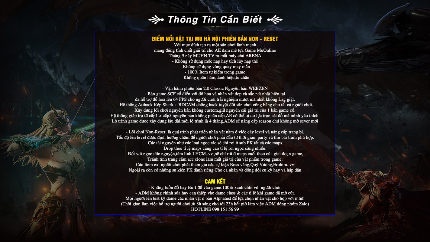 Thông tin cần biết